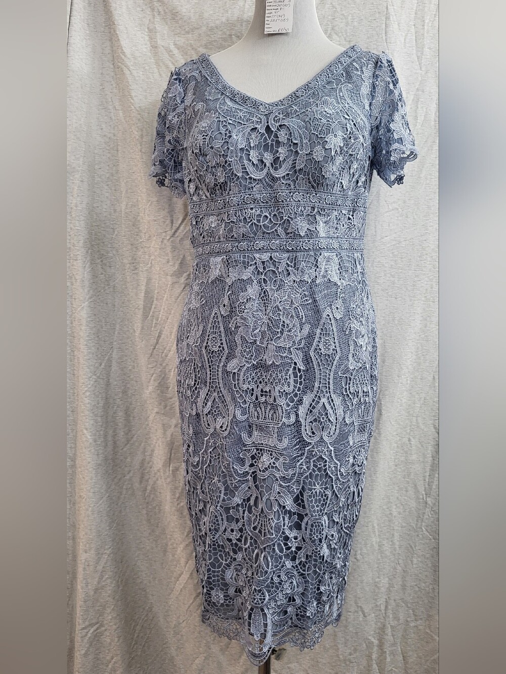 JJs House Light Blue Lace Midi Dress